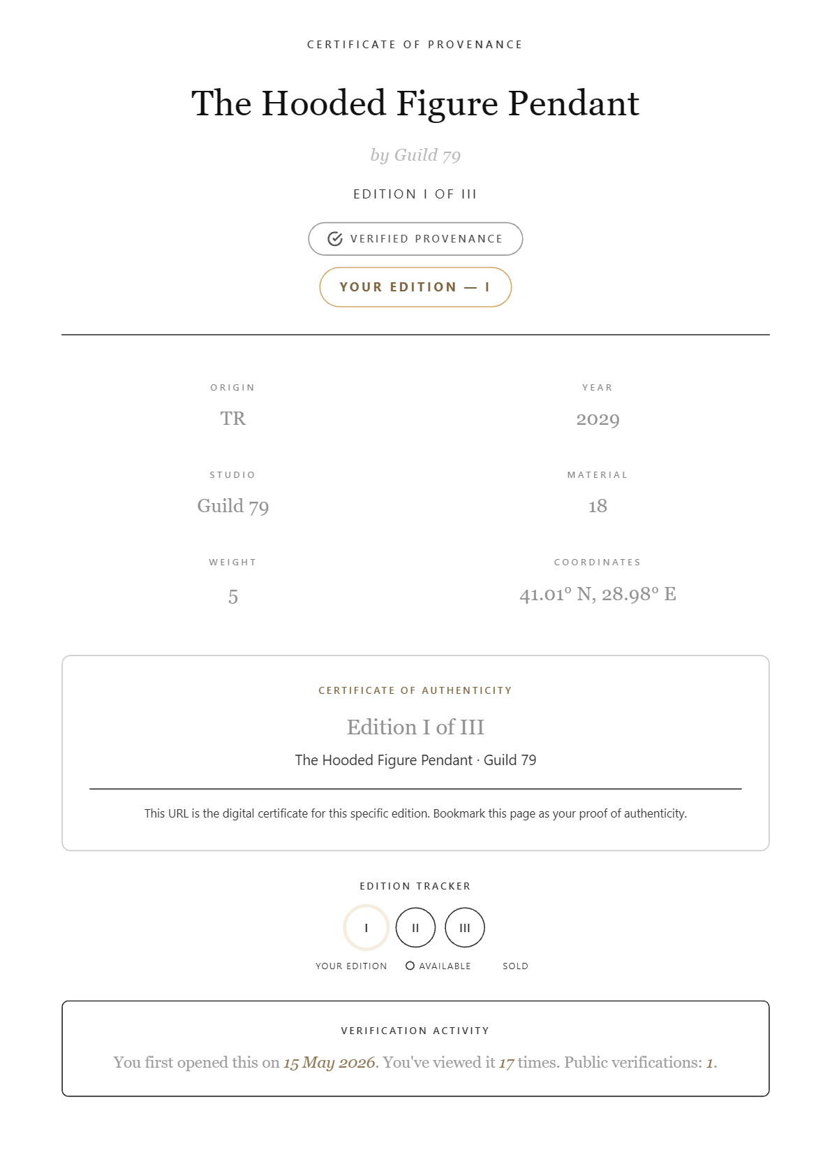 Dark style web certificate page